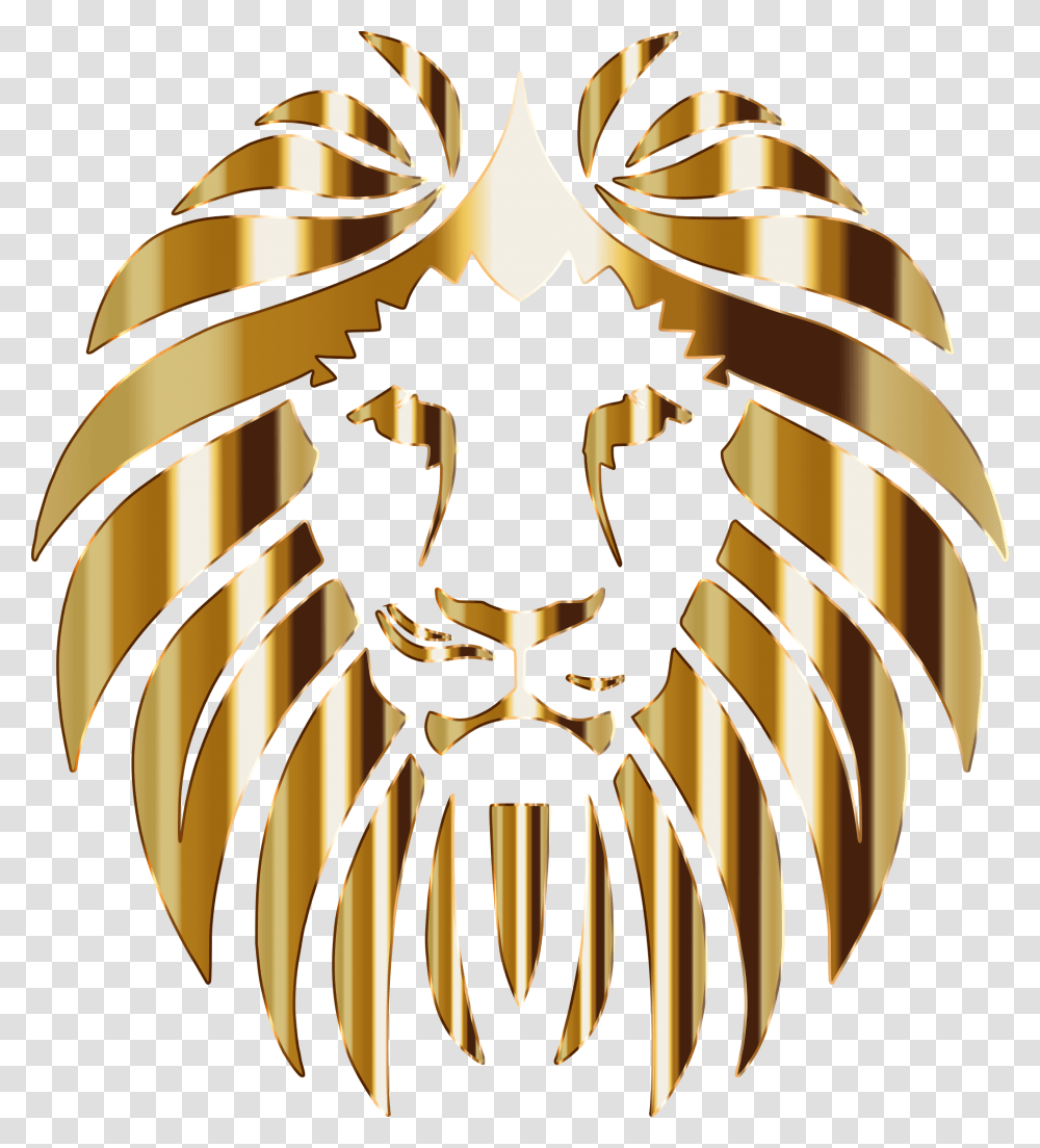 Lion Clipart Golden Lion Gold Lion Logo Design, Lamp, Trademark, Emblem Transparent Png