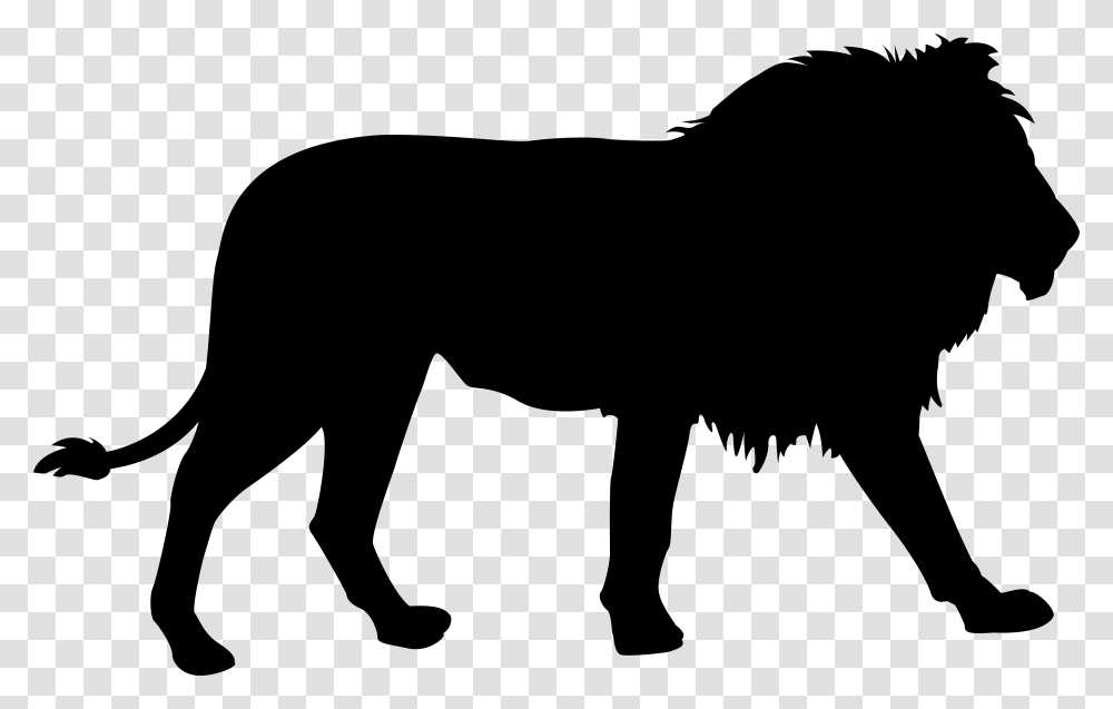 Lion Clipart Jungle Animal Silhouette Animals, Gray, World Of Warcraft Transparent Png