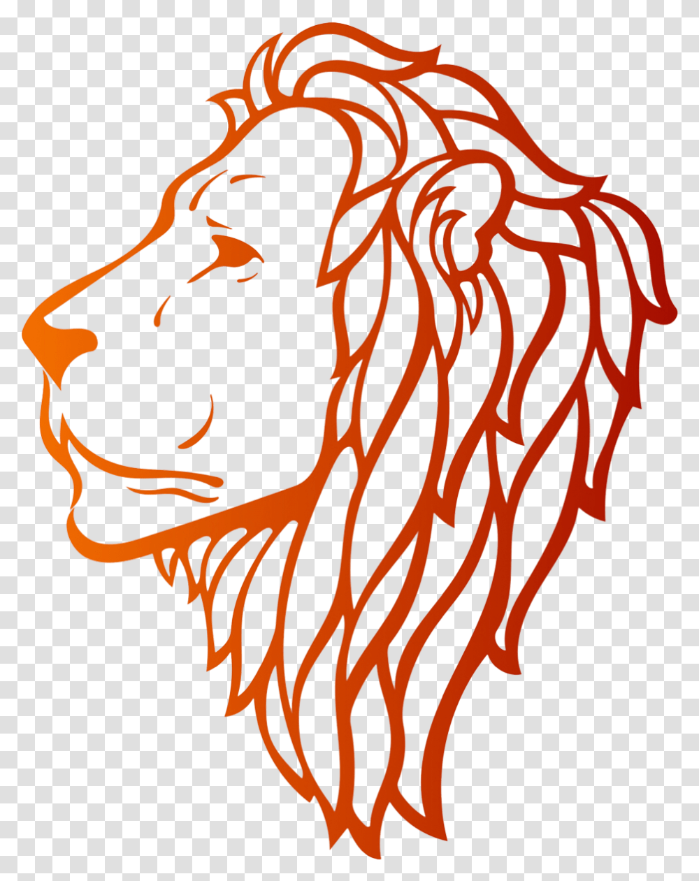 Lion Drawing Side Face Drawing Lion Face Side View, Plant, Root Transparent Png
