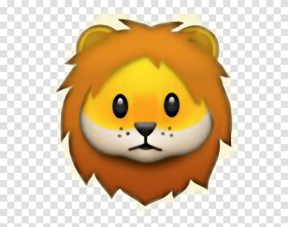 Lion Emoji Brown Yellow Black White Orange Swag Iphone Lion Emoji, Face, Head Transparent Png