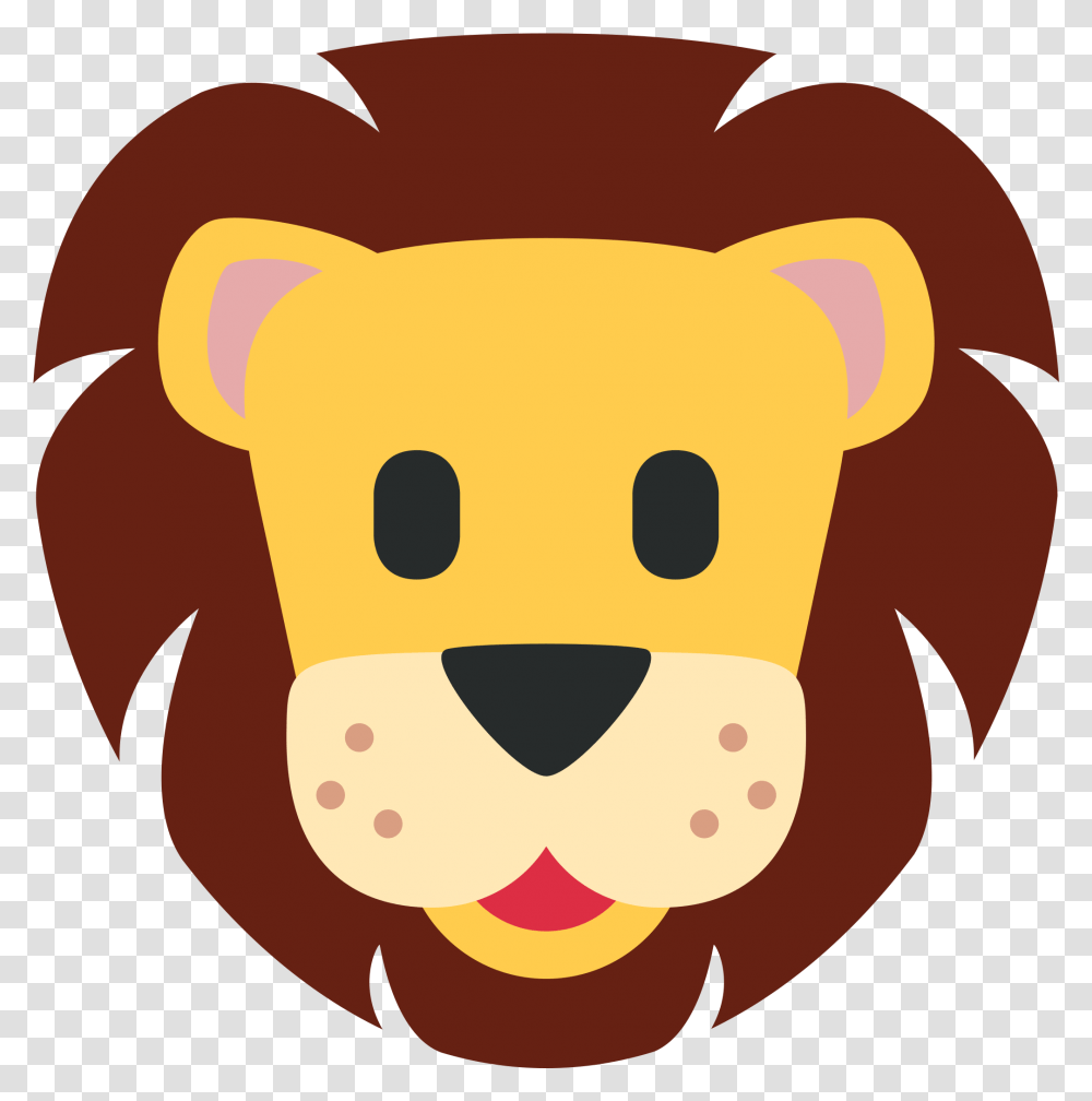 Lion Emoji Twitter Download Lion Emoji Twitter, Mouth, Lip, Label Transparent Png