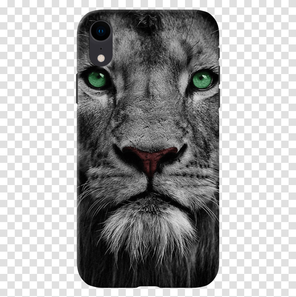 Lion Face Case Cover For Iphone Xr Black And White Photo Of Lions, Mammal, Animal, Wildlife, Panther Transparent Png