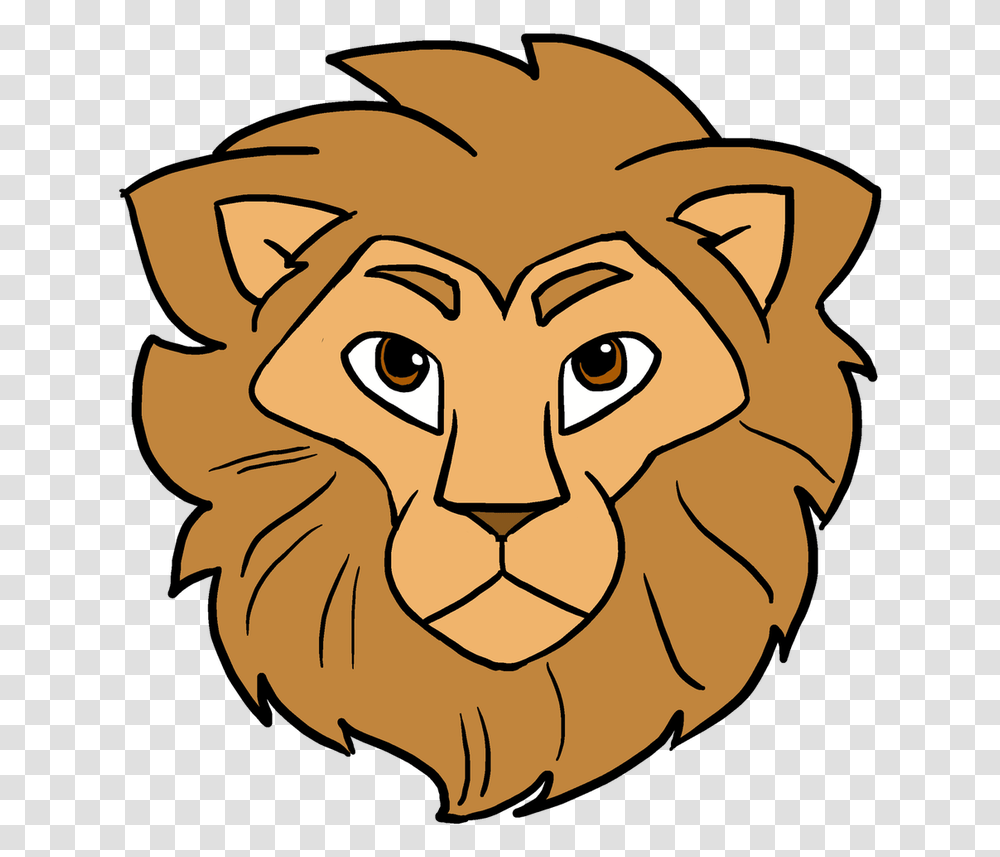 Lion Face Easy Drawing, Label, Sticker, Pet Transparent Png