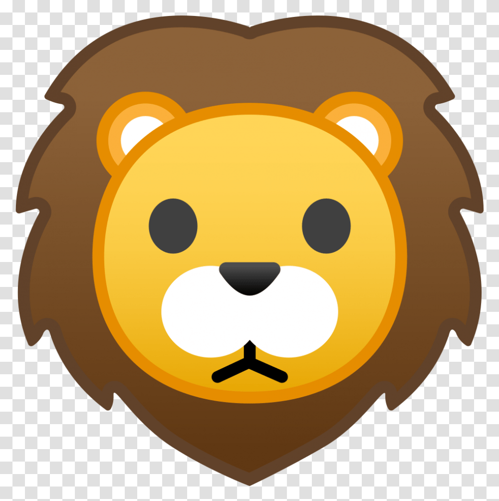 Lion Face Icon Background Lion Emoji, Logo, Trademark, Halloween Transparent Png