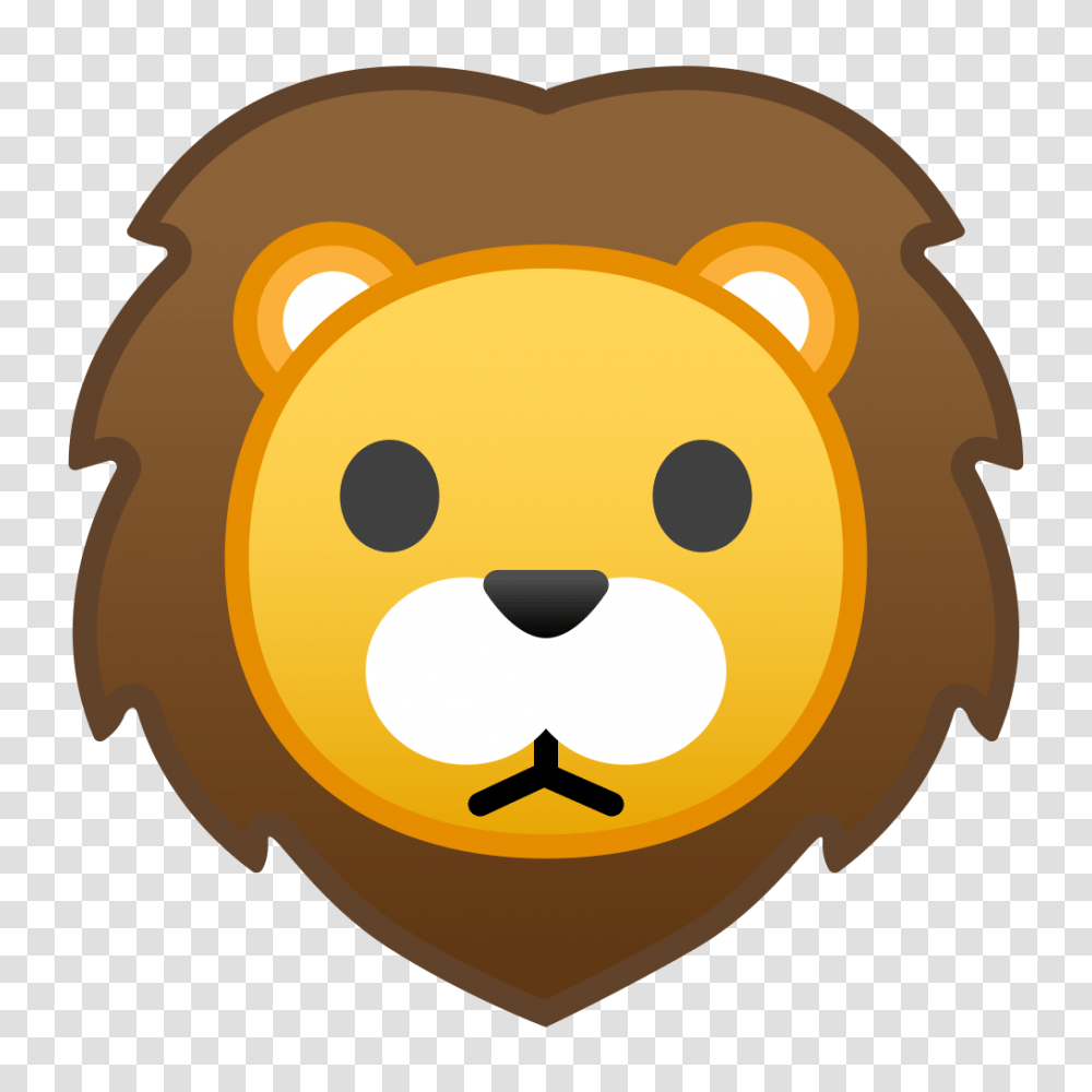 Lion Face Icon Noto Emoji Animals Nature Iconset Google, Logo, Trademark Transparent Png