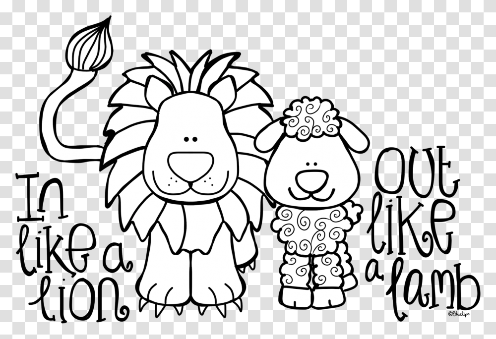 Lion Face March In Like A Lion Out Like A L, Doodle, Drawing, Plant Transparent Png