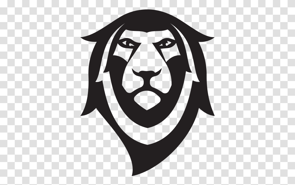 Lion Face Silhouette Emblem, Stencil, Portrait Transparent Png