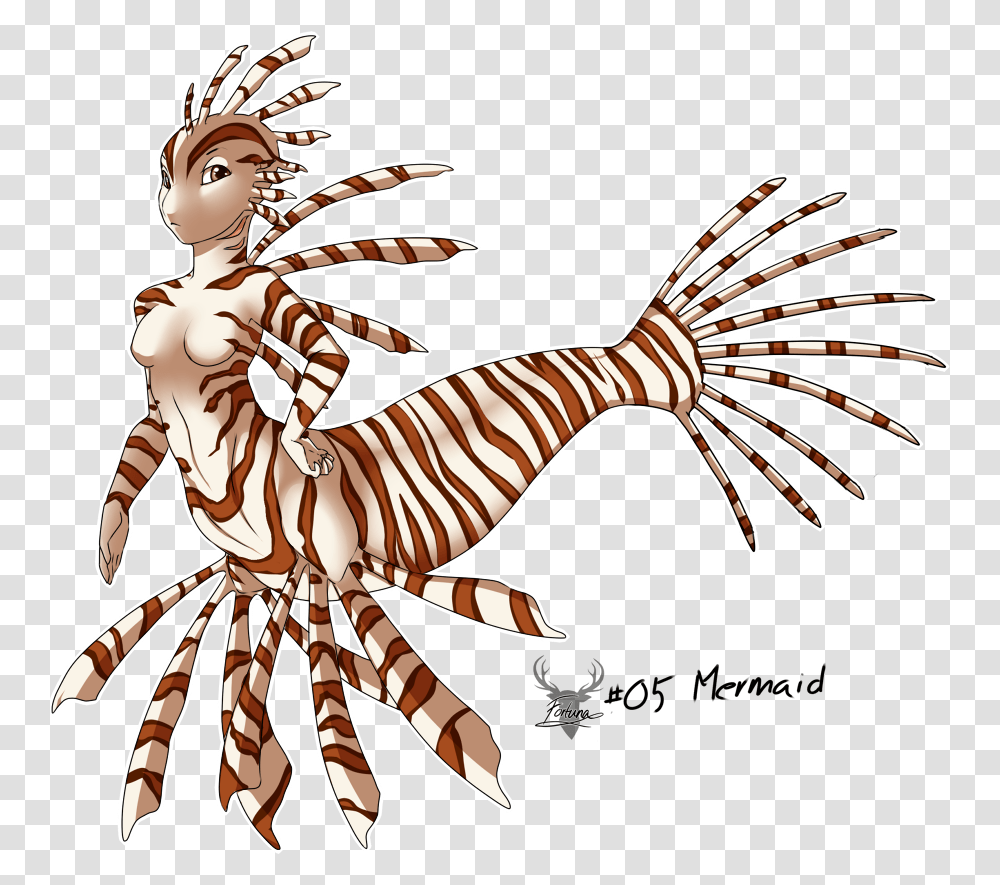 Lion Fish Mermaid Download Lionfish Mermaid, Animal, Sea Life, Seafood, Mammal Transparent Png