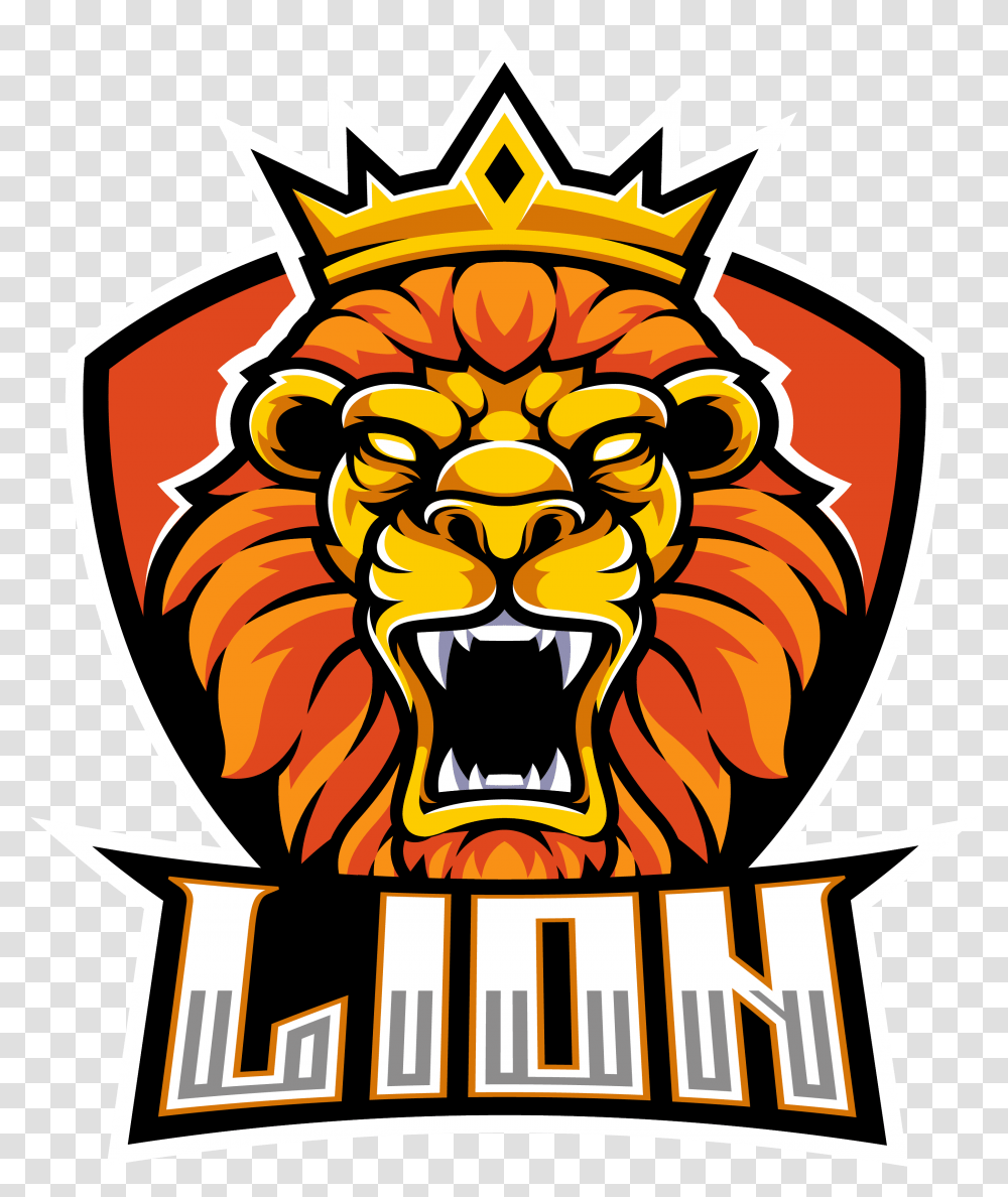 Lion Head Esport Mascot Logo Design By, Symbol, Armor, Emblem, Trademark Transparent Png