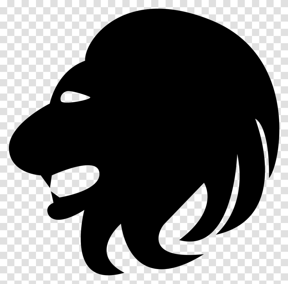 Lion Head Icon, Silhouette, Stencil, Baseball Cap, Hat Transparent Png