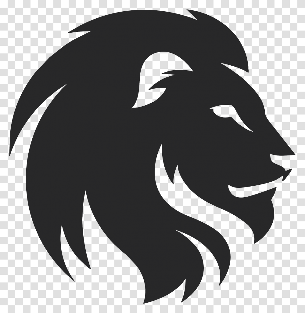 Lion Head Logo, Stencil, Hoodie, Sweatshirt, Sweater Transparent Png