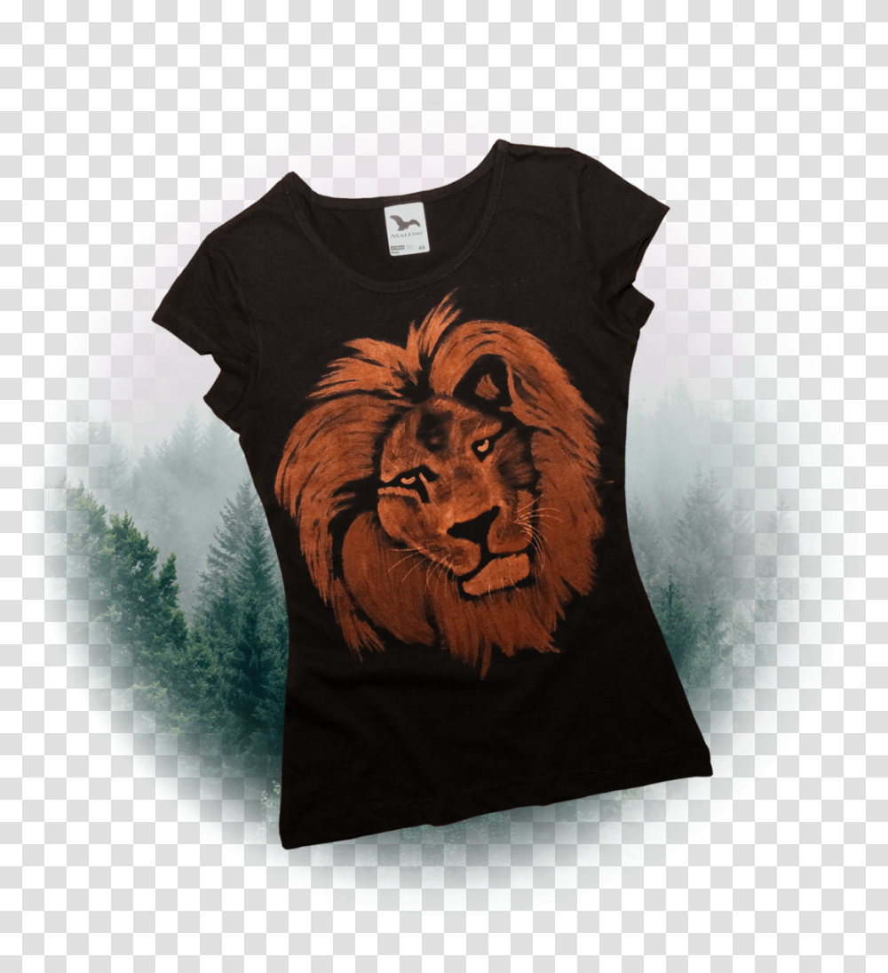 Lion Head T Shirt Masai Lion, Clothing, Apparel, T-Shirt, Tiger Transparent Png