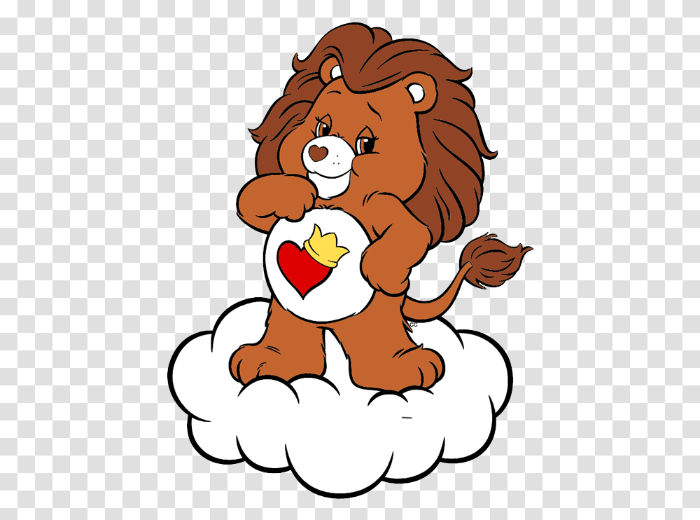 Lion Heart Care Bears Image With Brave Heart Care Bear Cartoon, Animal, Bird, Fowl, Poultry Transparent Png