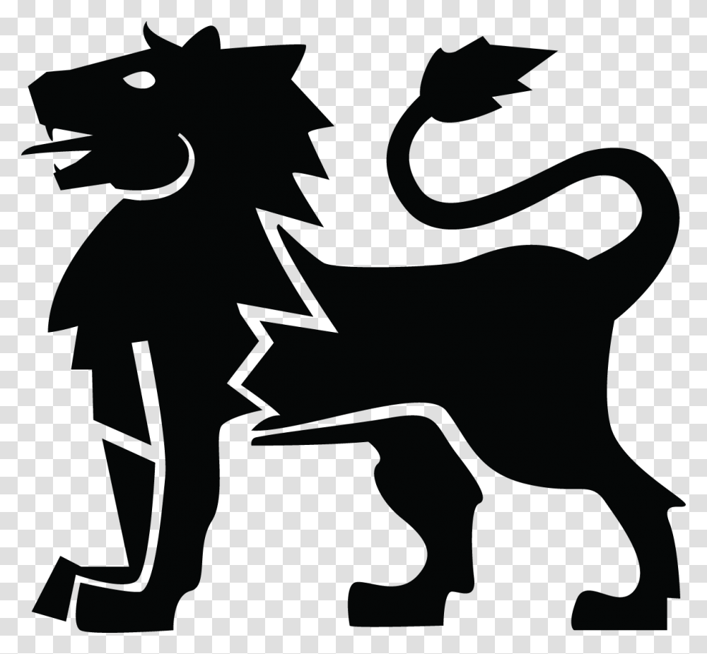 Lion Heraldry Clip Art, Stencil, Silhouette Transparent Png