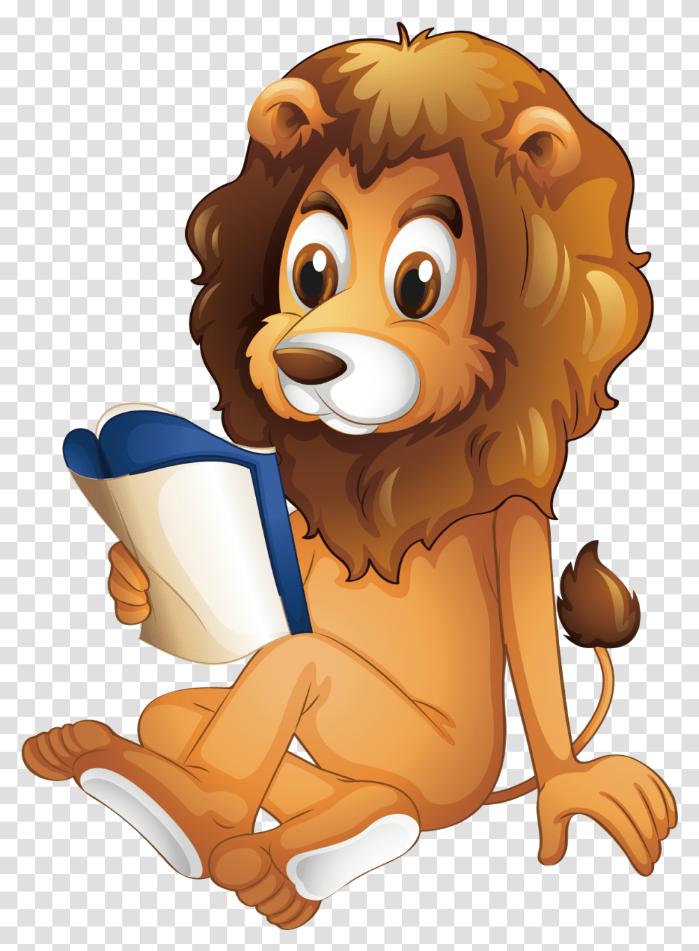 Lion Holding A Book, Toy, Reading, Doctor, Animal Transparent Png