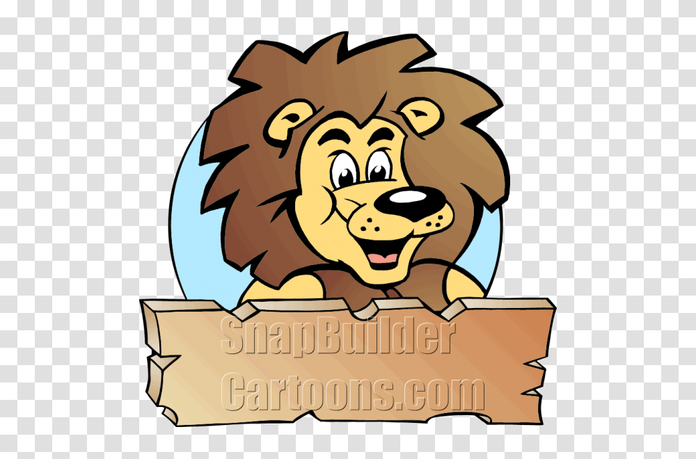 Lion King Head With Wood Plank Board, Cardboard, Label, Carton Transparent Png