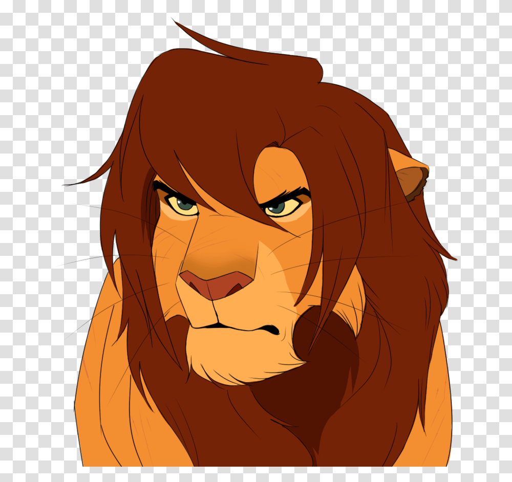 Lion King Kopa Grown Up, Face, Drawing, Smile Transparent Png