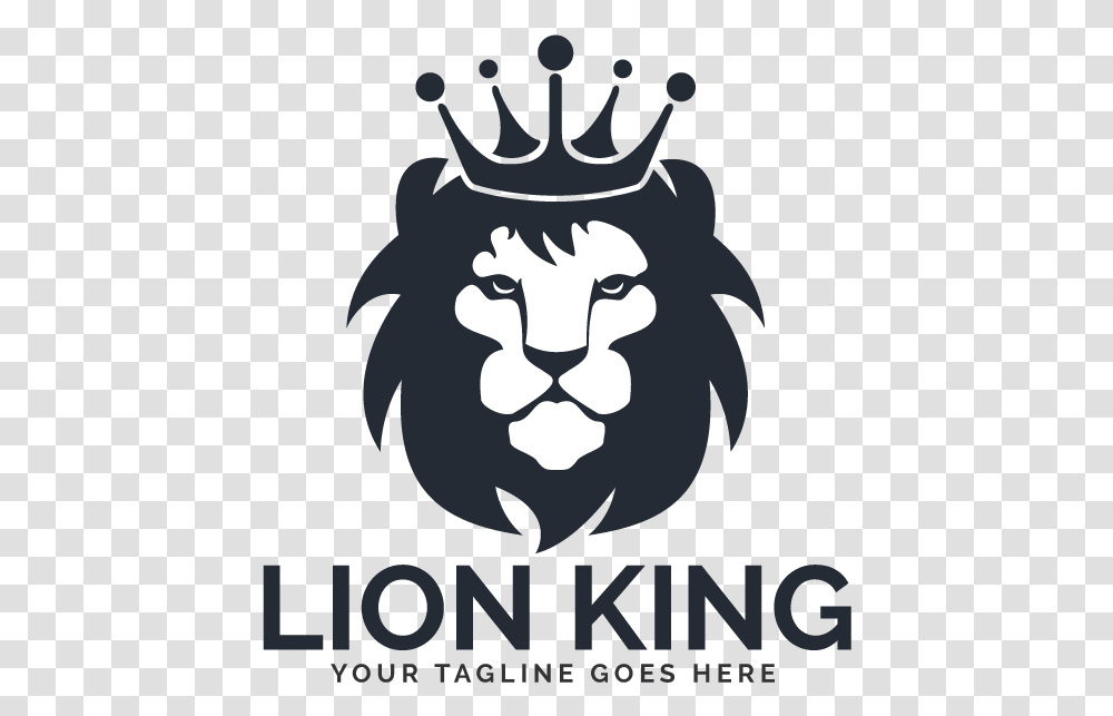 Lion King Logo Design, Poster, Advertisement, Stencil Transparent Png