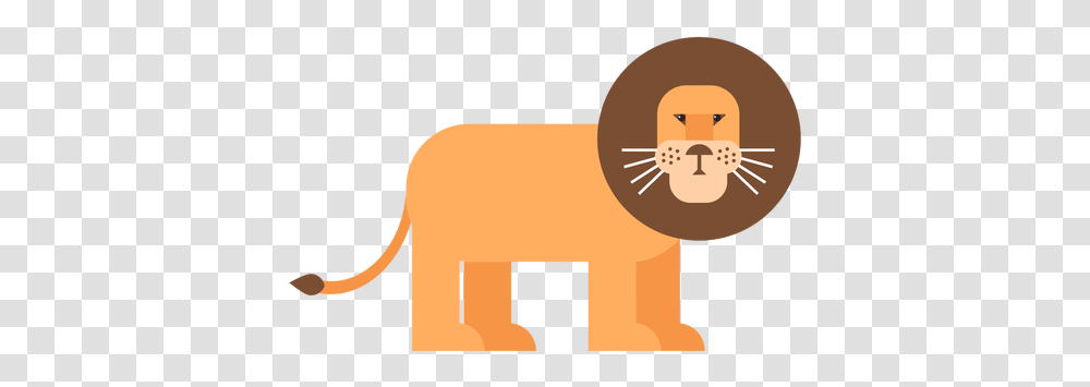 Lion King Mane Tail Flat Rounded Geometric Animal Figure, Text, Outdoors, Nature Transparent Png