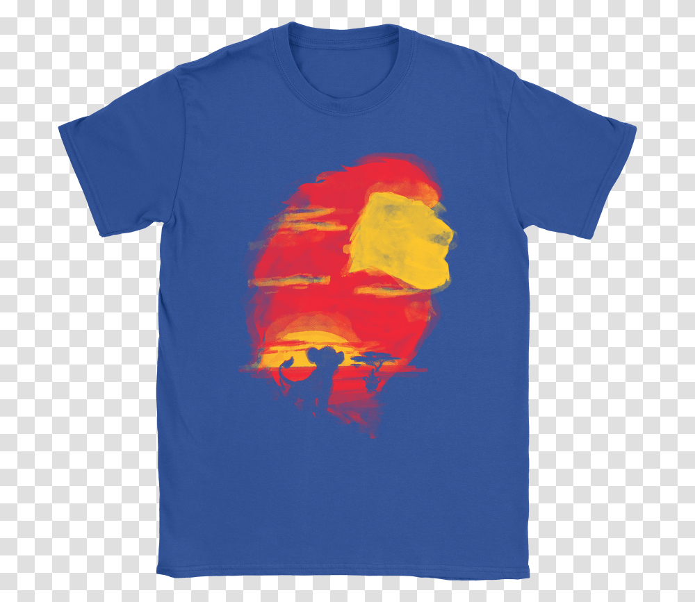 Lion King Setting Sun Mufasa King Of The Pride Lands Mickey Mouse Cool T Shirt, Apparel, T-Shirt, Sleeve Transparent Png
