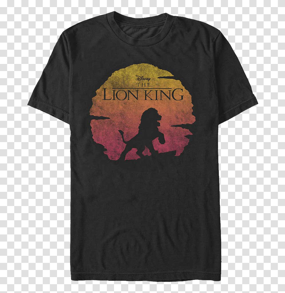 Lion King Silhouette T Shirt Lion King Shirts For Family Disney, Apparel, T-Shirt, Sleeve Transparent Png