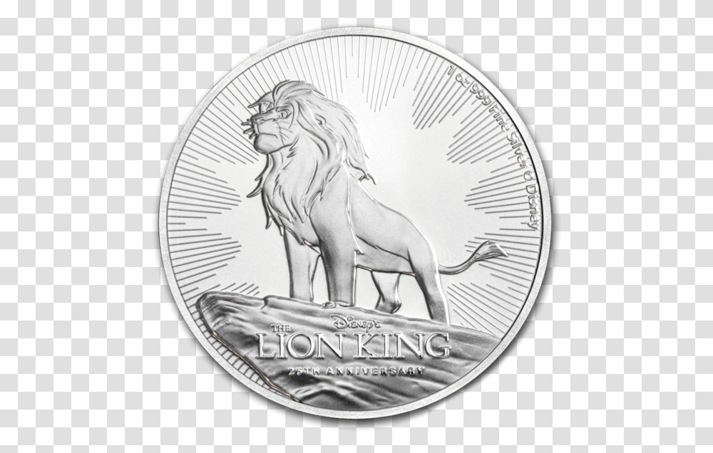 Lion King Silver Coin 2019, Money, Dog, Pet, Canine Transparent Png