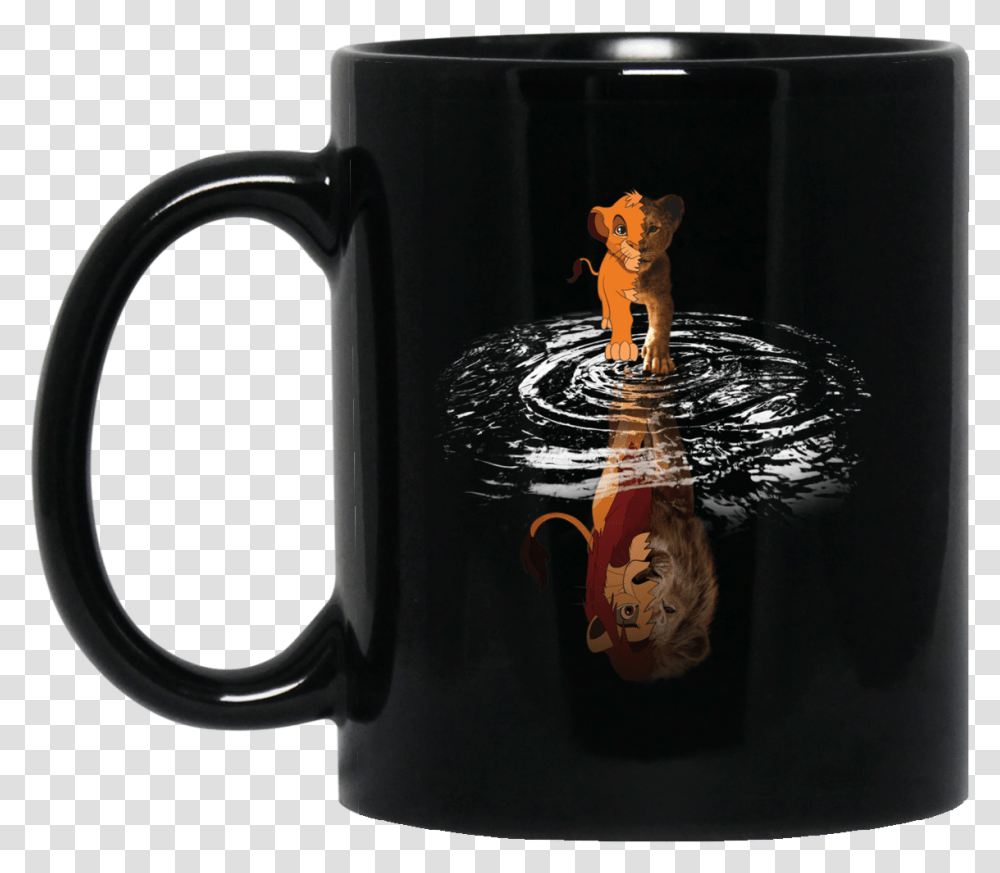 Lion King Water Reflection, Coffee Cup, Stein, Jug, Wildlife Transparent Png