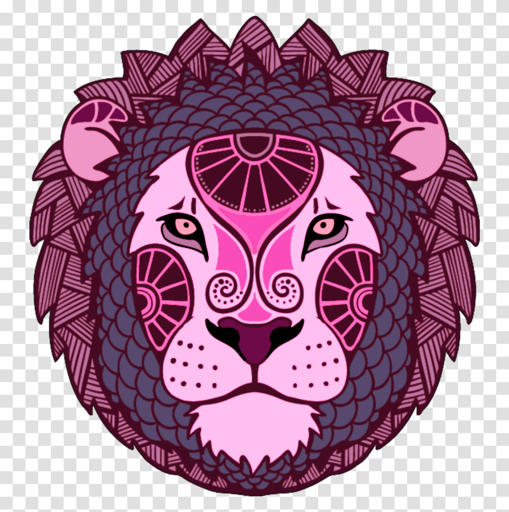 Lion Lionshead Leo Zodiacsignstickers Lion, Doodle, Drawing, Pattern Transparent Png