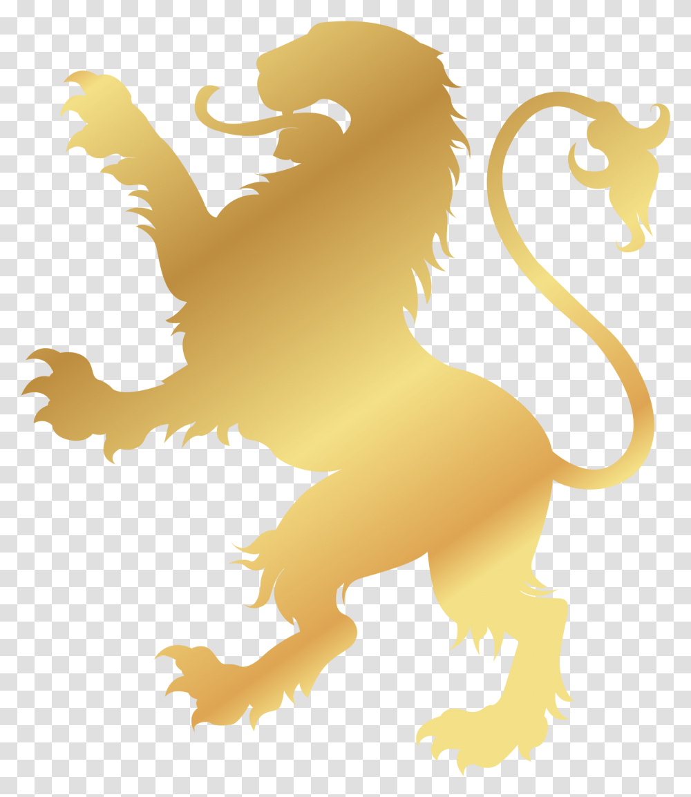Lion Logo Gold Symbol Golden Noble Lion Download Gold Lion, Animal, Mammal, Wildlife, Eagle Transparent Png