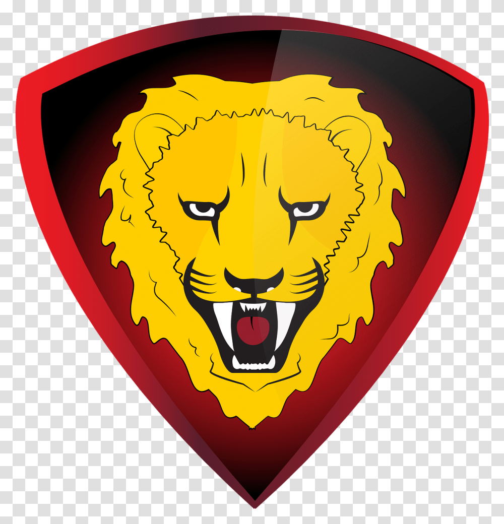Lion Logo Shield Escudo Con Un Leon, Armor, Plectrum, Symbol, Trademark Transparent Png