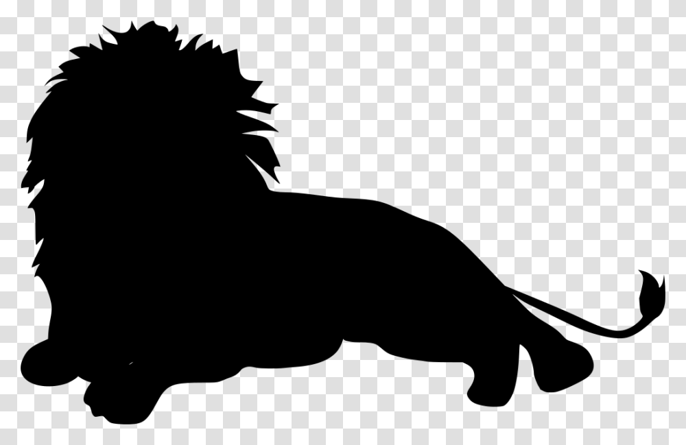 Lion Lying Down Silhouette, Gray, World Of Warcraft Transparent Png