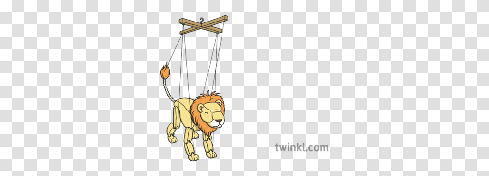 Lion Puppet Illustration Twinkl Cartoon, Bow, Mammal, Animal, Toy Transparent Png
