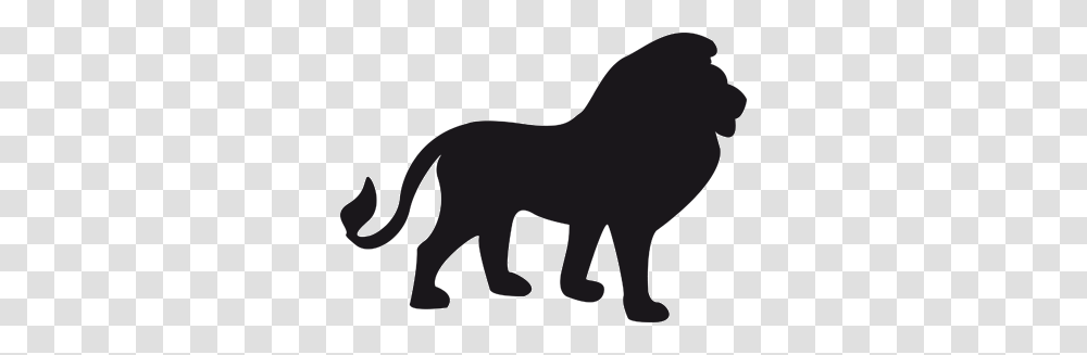 Lion Silhouette Blackboard Sticker, Mammal, Animal, Stencil, Wildlife Transparent Png