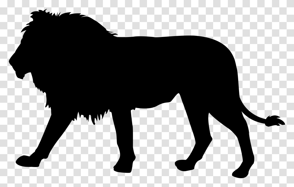 Lion Silhouette Clipart, Gray, World Of Warcraft Transparent Png