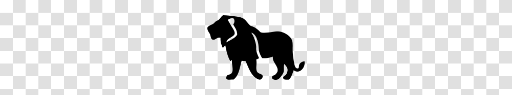 Lion Silhouette, Gray, World Of Warcraft Transparent Png