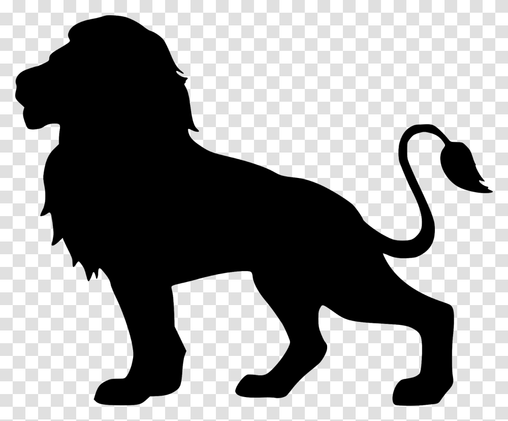 Lion Silhouette Isolated Animal Head Graphic Lion Silhouette, Gray, World Of Warcraft Transparent Png
