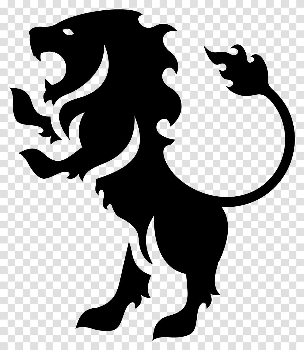 Lion Standing Logo, Gray, World Of Warcraft Transparent Png