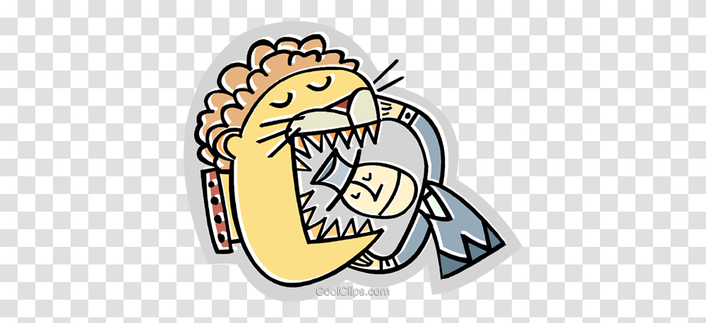 Lion Tamer With Lion Royalty Free Vector Clip Art Illustration, Food, Plant, Bread Transparent Png