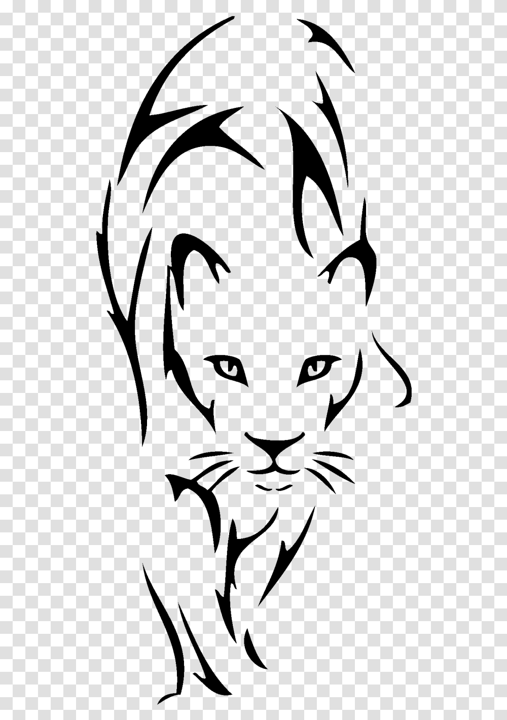 Lion Tattoo Drawing Tribe Clip Art Tribal Lioness Tattoo, Outdoors, Nature, Astronomy, Outer Space Transparent Png