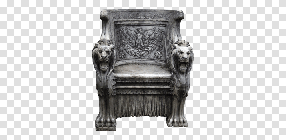 Lion Throne, Furniture, Painting, Sculpture Transparent Png
