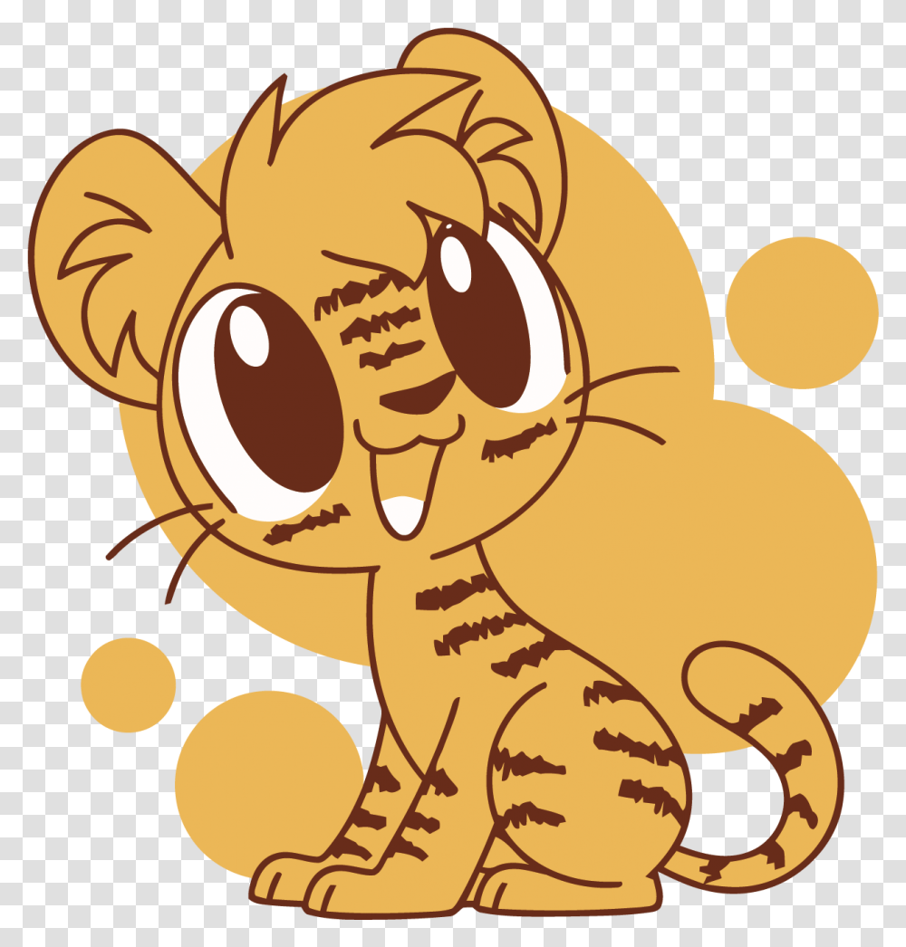 Lion Tiger Cartoon Clip Art Cute Little Tiger Cartoon, Plant, Seed, Grain Transparent Png