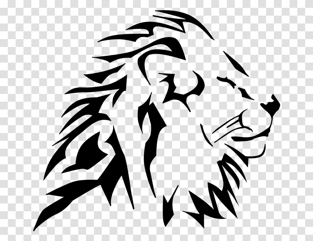 Lion Tribal By Customstyle By Dracos007 On Clipart Lion Head Vector, Gray, World Of Warcraft Transparent Png