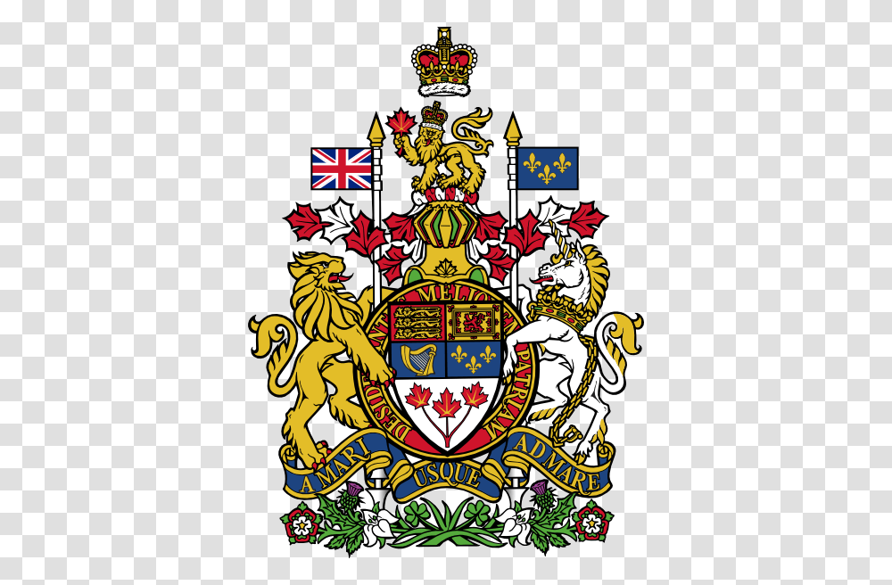 Lion Unicorn Canada Coat Of Arms Clip Art, Emblem, Logo, Trademark Transparent Png