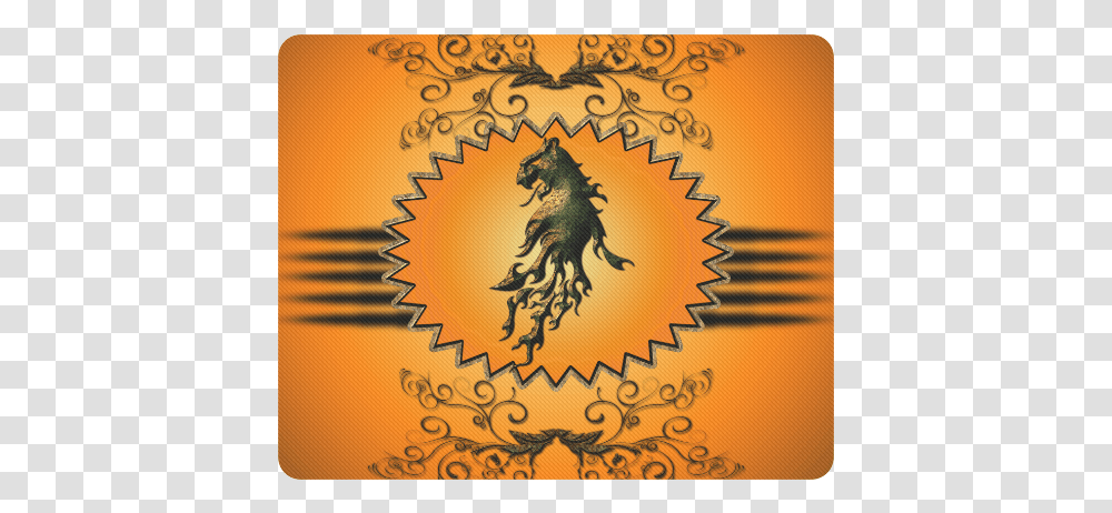 Lion With Flame Rectangle Mousepad Tiger, Book Transparent Png