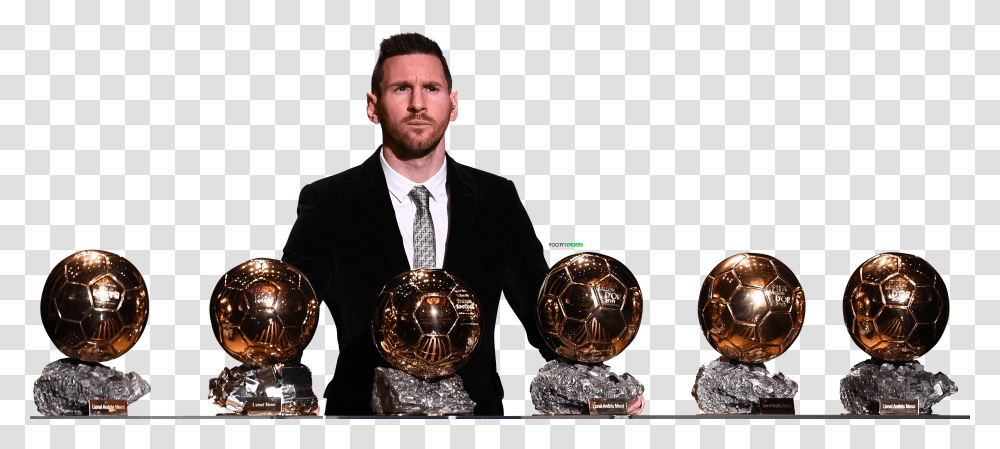 Lionel Messi Ballon D'or Football Render 62493 Footyrenders Messi 6th Ballon D, Sphere, Person, Human, Trophy Transparent Png