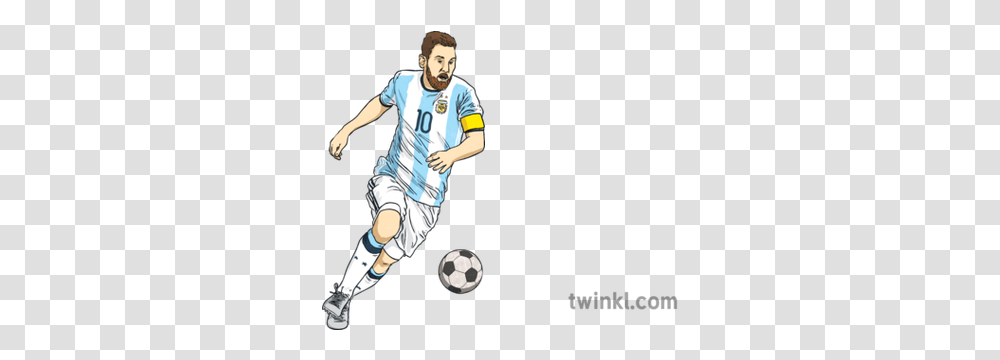 Lionel Messi Footballer Soccer Argentina Ks2 Illustration Messi Football Illustration, Person, Soccer Ball, Team Sport, People Transparent Png