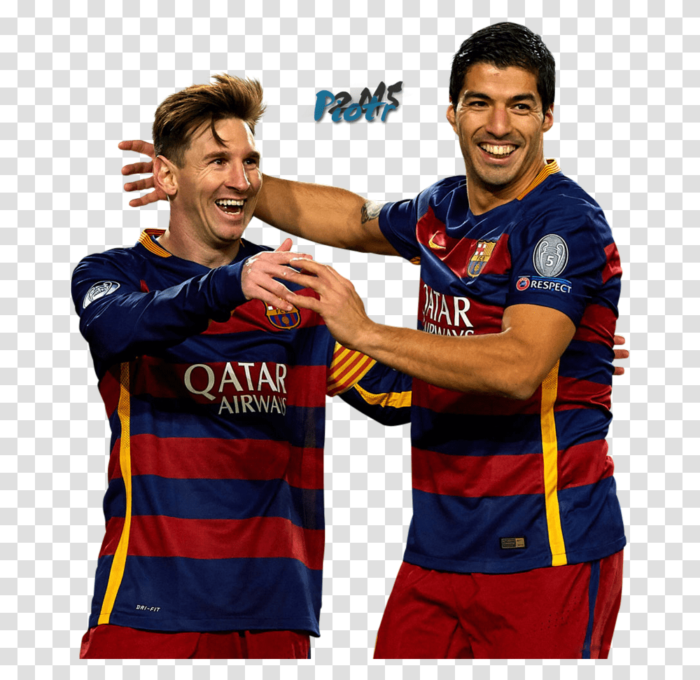 Lionel Messi Luis Suarez Messi Y Suarez, Person, Sphere, Shirt Transparent Png