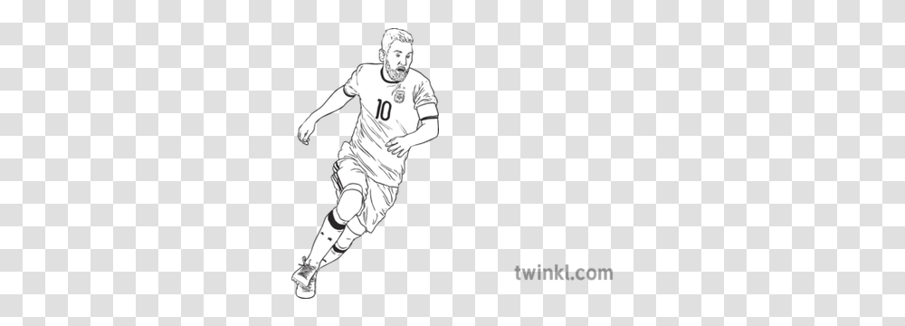 Lionel Messi No Ball Footballer Soccer Argentina Ks2 Bw Rgb Joey Drawing Baby Kangaroo, Person, People, Team Sport, Clothing Transparent Png