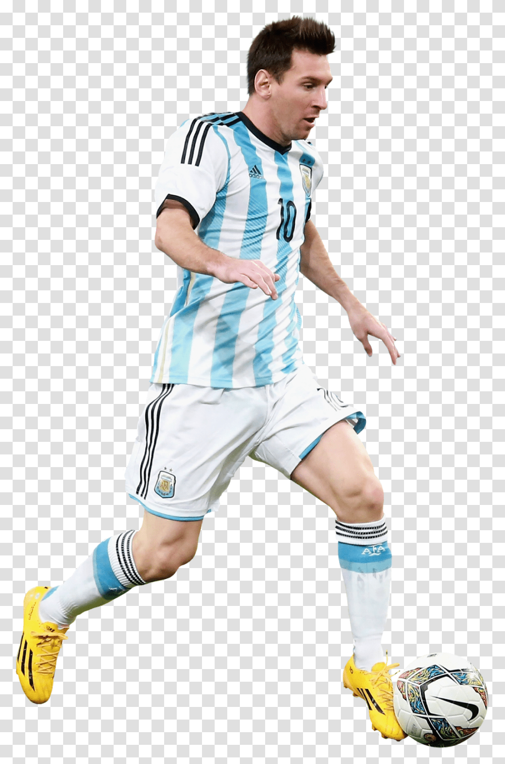 Lionel Messi Render Jugador Pateando La Pelota, Shorts, Soccer Ball, Football Transparent Png