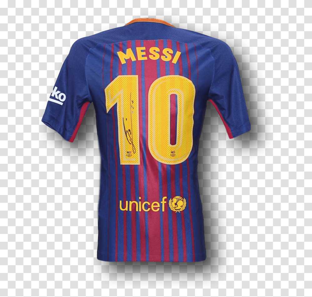 Lionel Messi Signed Barcelona Jersey Barcelona, Clothing, Apparel, Shirt Transparent Png